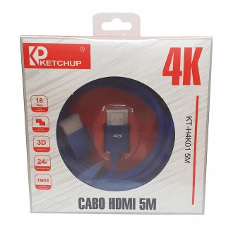 Cabo HDMI 5 Metros Para Tv e Internet 1.4 KT-H4K01
