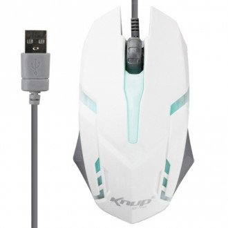 Mouse Gamer Knup Pc Usb 2.0 Led Luminoso 1600dpi 3d Kp-v40 