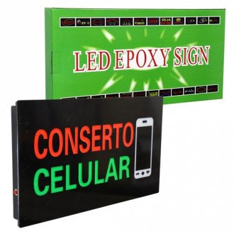 Painel Letreiro Display de LED Conserto de Celular lelong LE-4004 