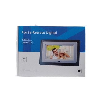 Porta Retrato Digital 7'' Foto Vídeo USB c/ Controle Remoto IT-Blue MAX-703