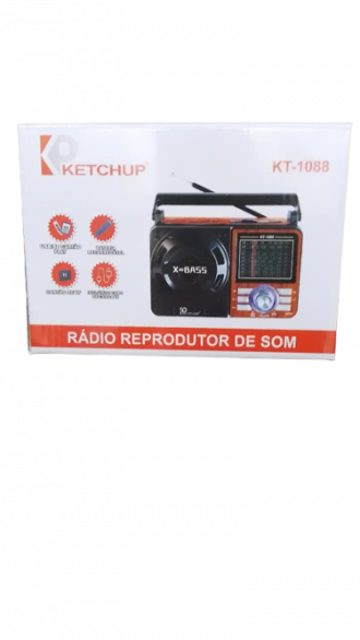 Rádio Reprodutor de Som Portátil Ketchup KT-1088 Am/ Fm